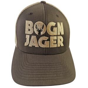 BOGN JAGER Brown Beige‎ Embroidered Truckers Hat. Hunter. Ourdoors. Snapback